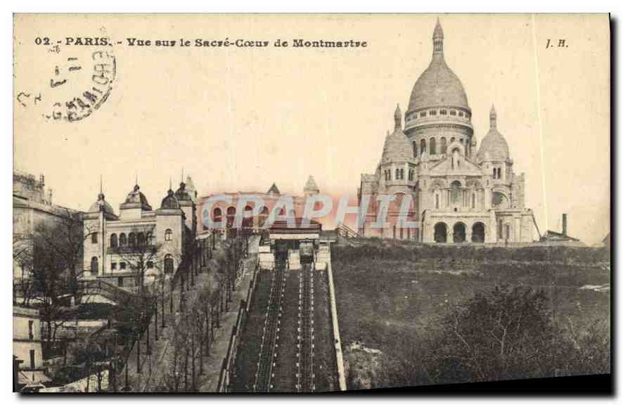 CPA Paris Vue sur le Sacre coeur de Montmartre