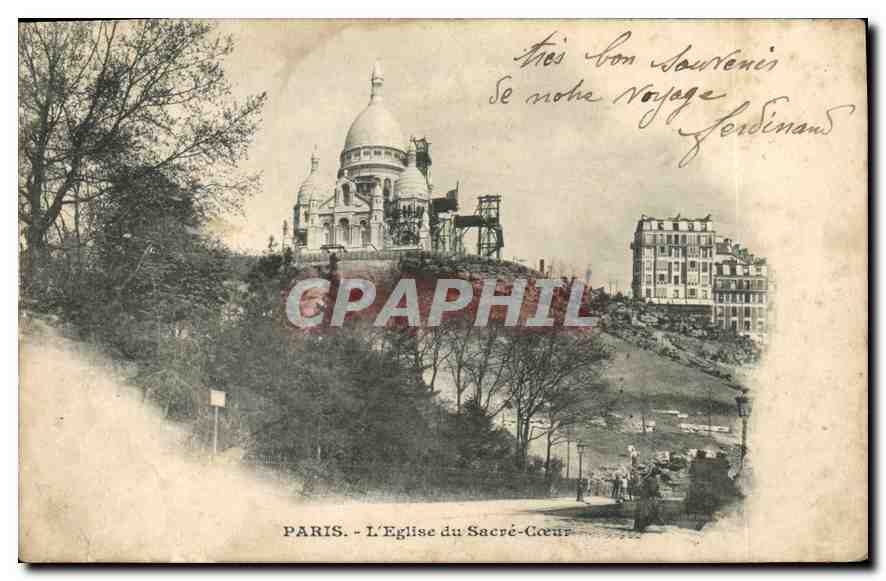 CPA Paris L'Eglise Sacre Coeur