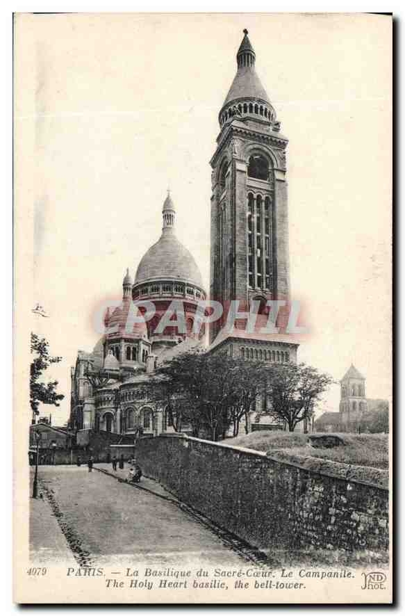 CPA Paris La Basilique du Sacre Coeur Le Campanile