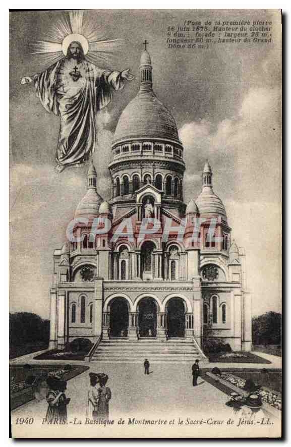 CPA Paris La Basilique de Montmartre et le Sacre Coeur de Jesus
