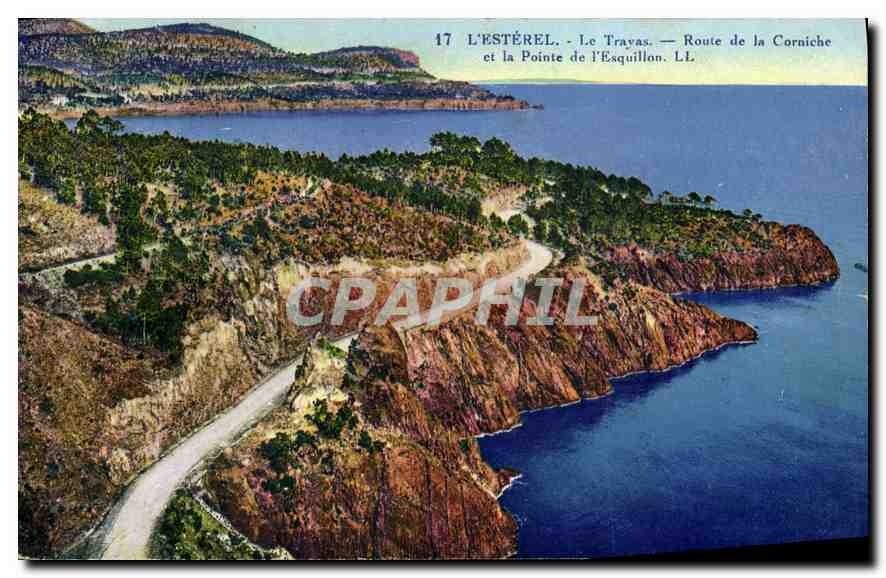 CPA L'Esterel Le Trayas Route de la Corniche et la Pointe de l'Esquillon