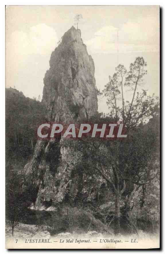 CPA L'Esterel Le Mal Infernet L'Obelisque