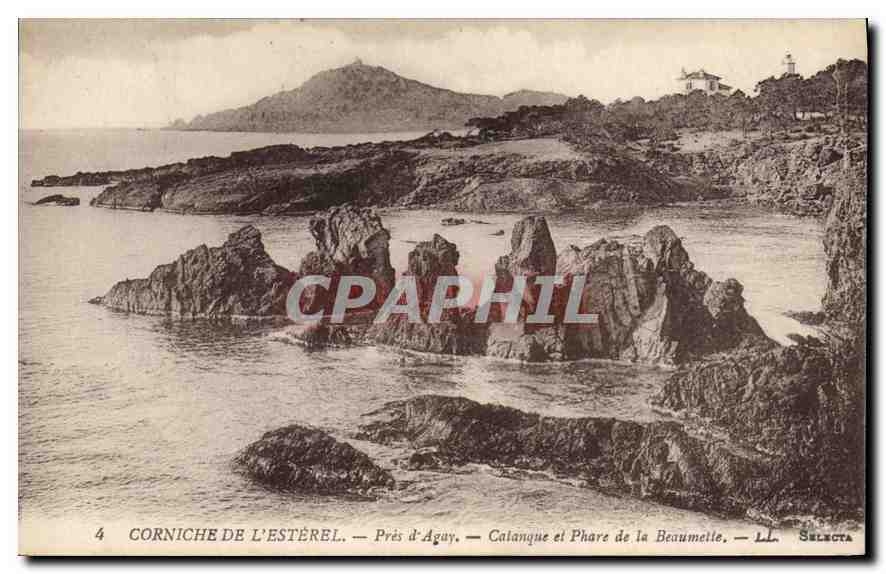 CPA Corniche de l'Esterel Pres d'Agay Calanque et Phare de la Baumette
