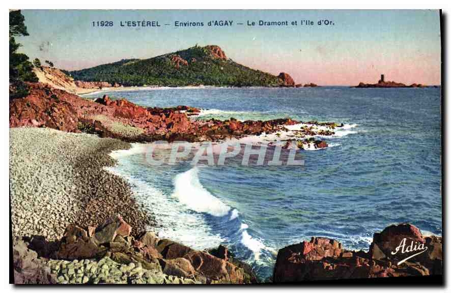 CPA L'Esterel Environ d'Agay Le Dramont et l'Ile d'Or