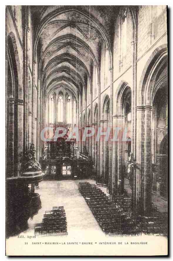 CPA Saint maximin La Sainte Daume Interieur de la Basilique