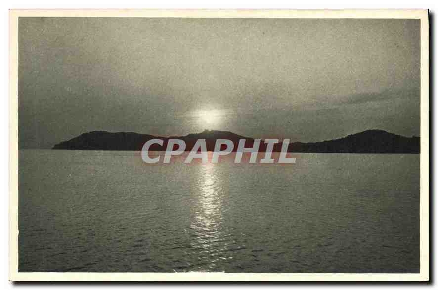 CPA Cote d'Azur Toulon Presqu'ile de Giens au Coucher de Soleil