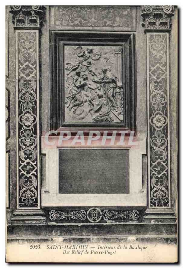 CPA Saint Maximin Interieur de la Basilique Bas Relief de Pierre Puget