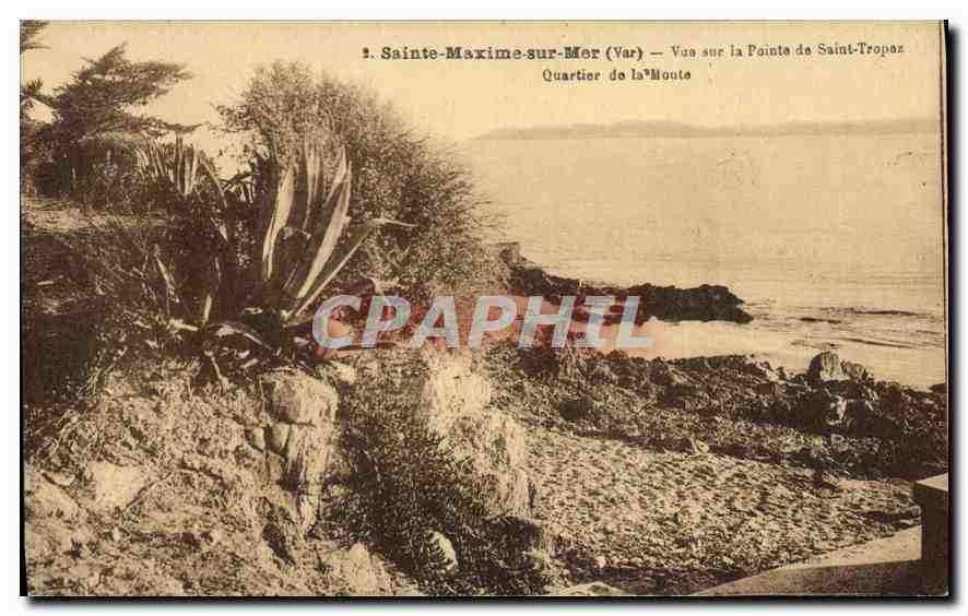 CPA Sainte Maxime sur Mer Var vue sur la Pointe de Saint Tropez Quartier de la Moute