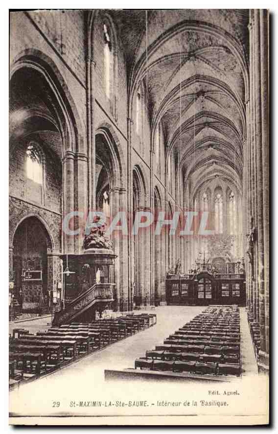 CPA St Maximin la Ste Baume interieur de la Basilique