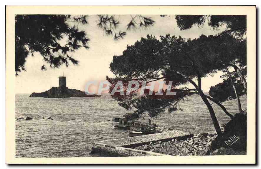 CPA Agay Var l'Ile d'Or vue du Dramont Flage