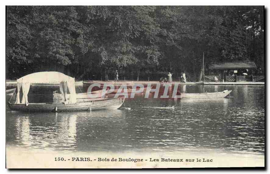 CPA Paris Bois de Boulogne les Bateaux sur le Lac