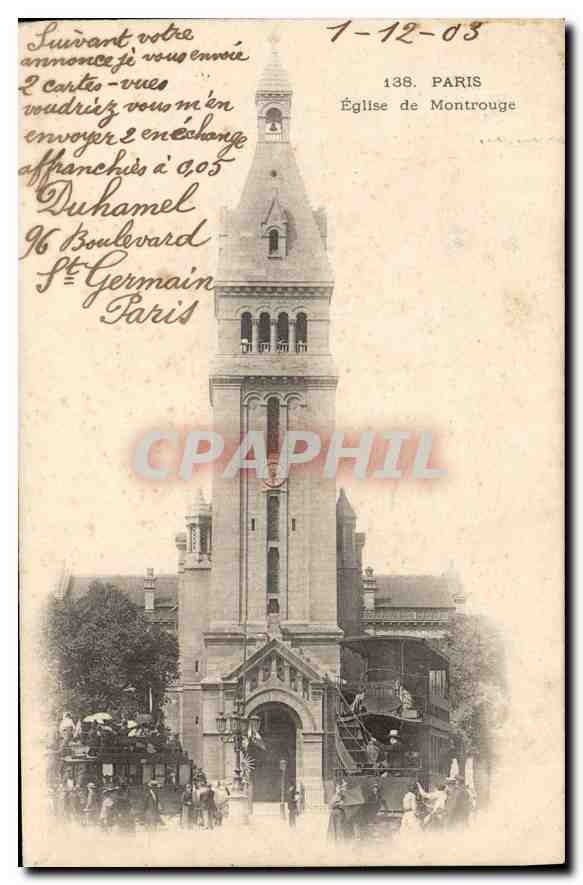 CPA Paris eglise de Montrouge 