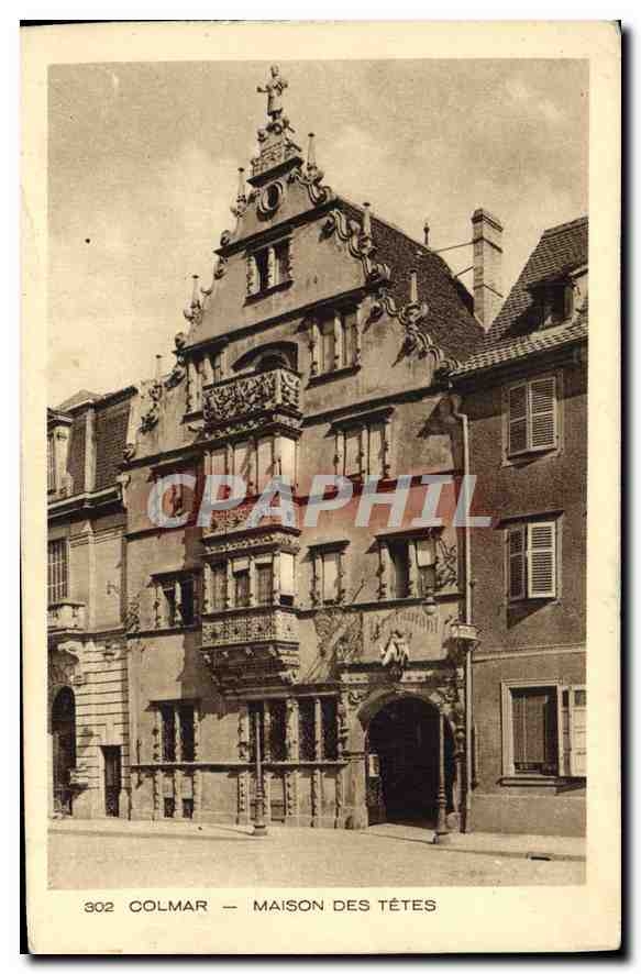 CPA Colmar Maison des tetes 