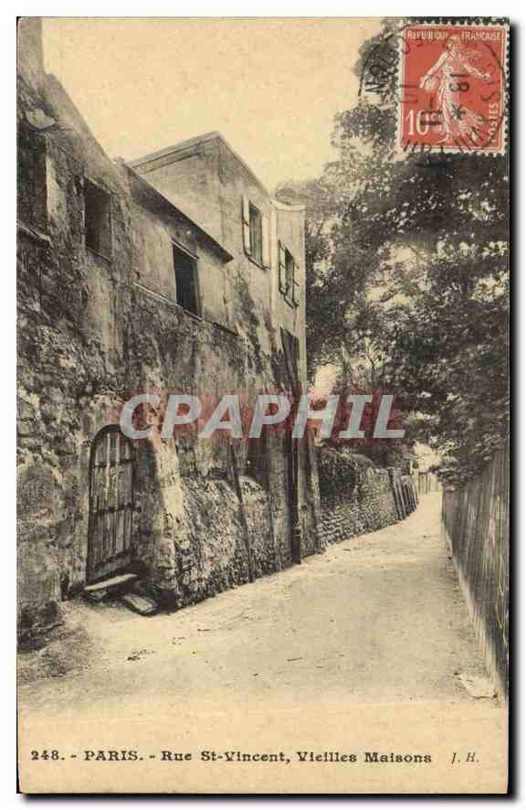 CPA Paris rue St Vincent Vieilles maisons
