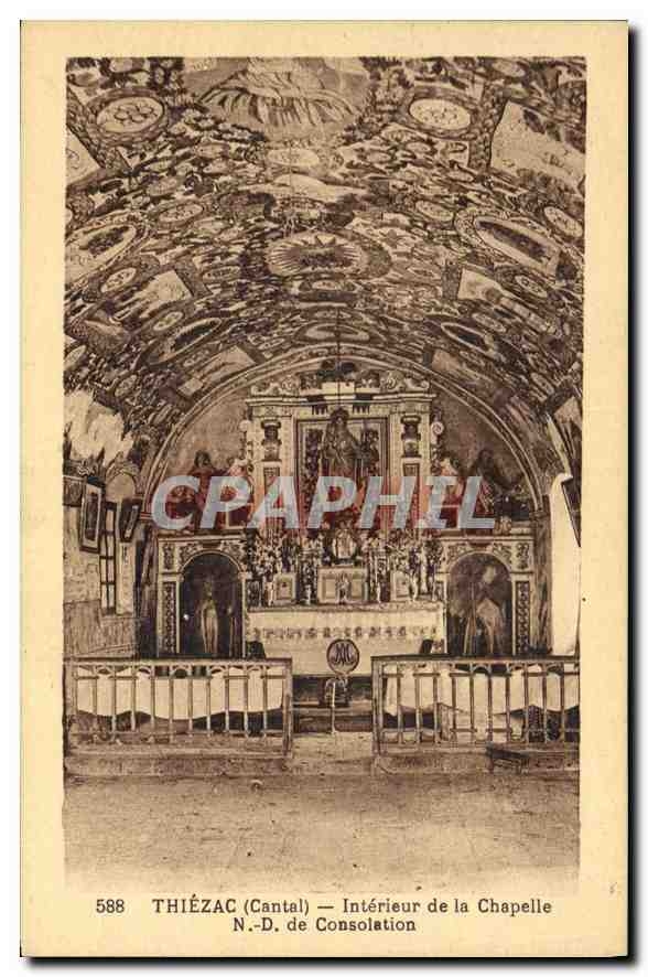 CPA Thiezac Cantal interieur de la chapelle N D de Consolation