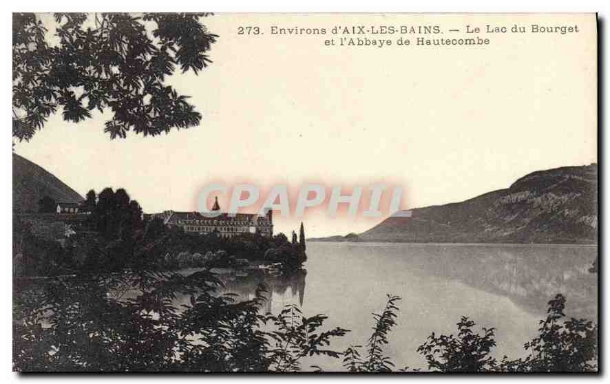 CPA Environs d'Aix les Bains Le Lac du Bourget et l'Abbaye de Hautecombe