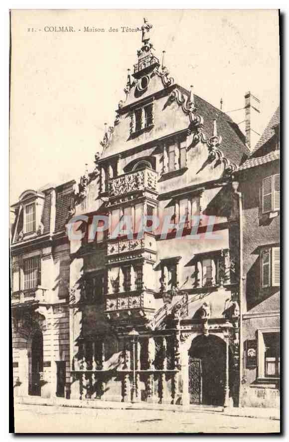 CPA Colmar Maison des tetes 