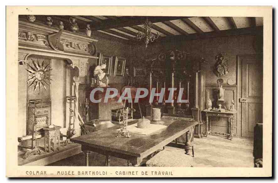 CPA Colmar Musee Bartholdi Cabinet de Travail