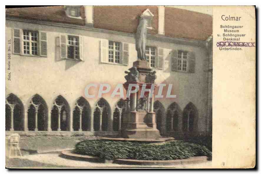 CPA Colmar Denkmal cour du Musee Unterlinden