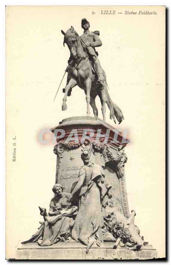 CPA Lille statue Faidberbe 