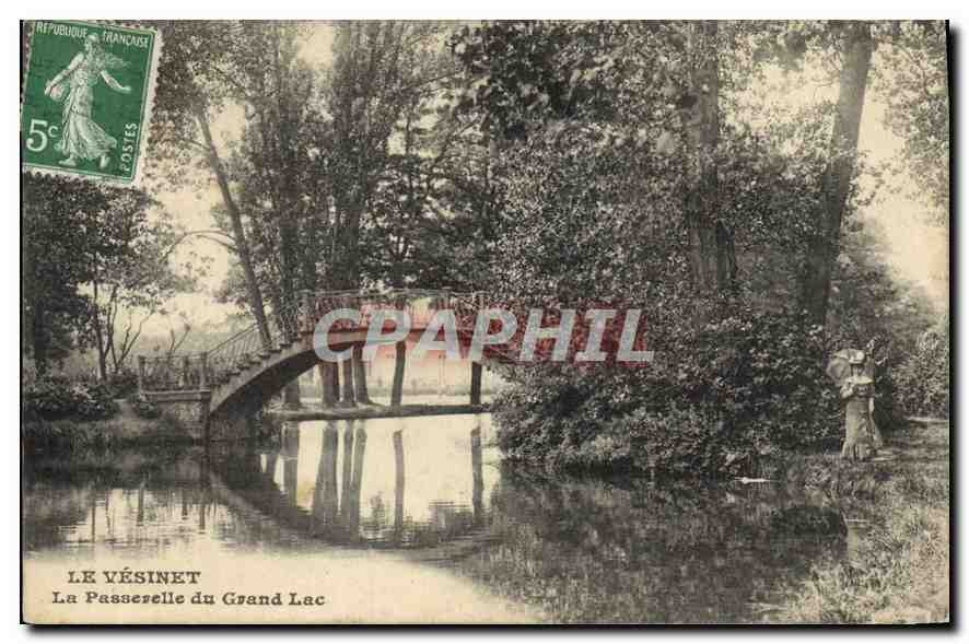 CPA Le Vesinet La Paaserelle du Grand Lac