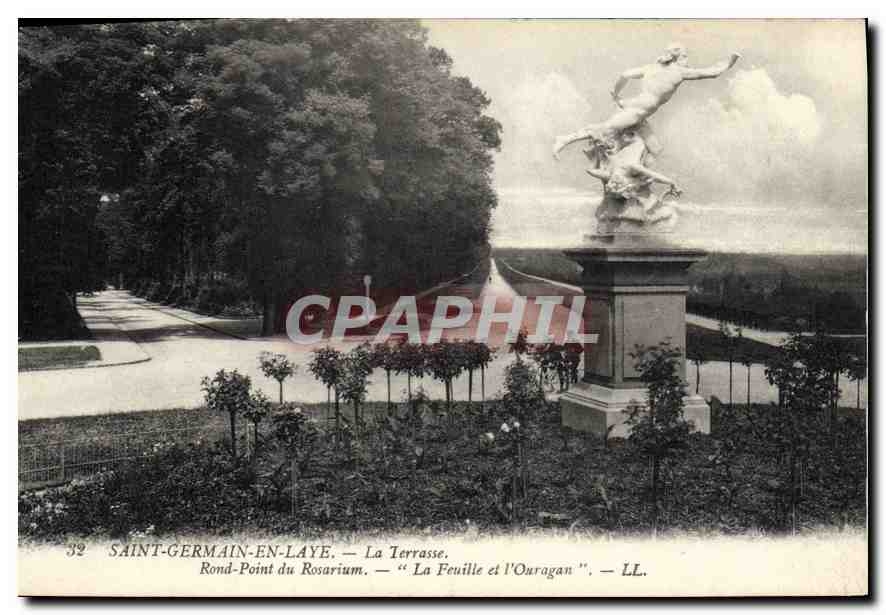 CPA Saint Germain en Laye La Terrassse Rond Point du Rosarium La Feuille et l'Ouragan 