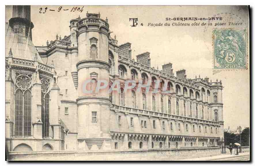 CPA Saint Germain en Laye Facade du Chateau cote de la place Thoers