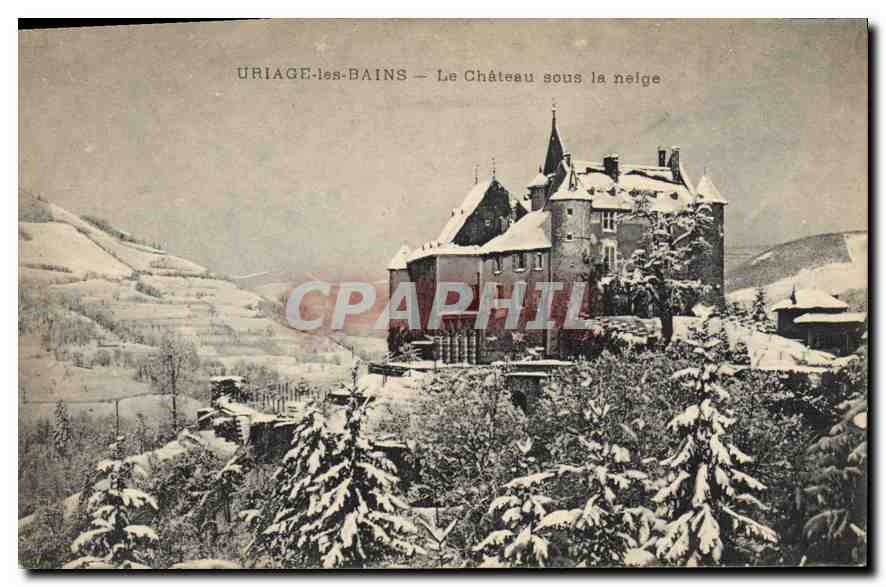 CPA Uriage les Bains Le Chateau sous la neige