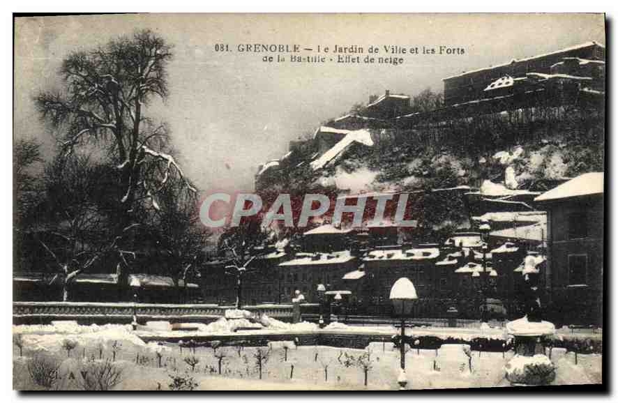 CPA Grenoble Le Jardin de Ville et les Forts de la Bastille 
