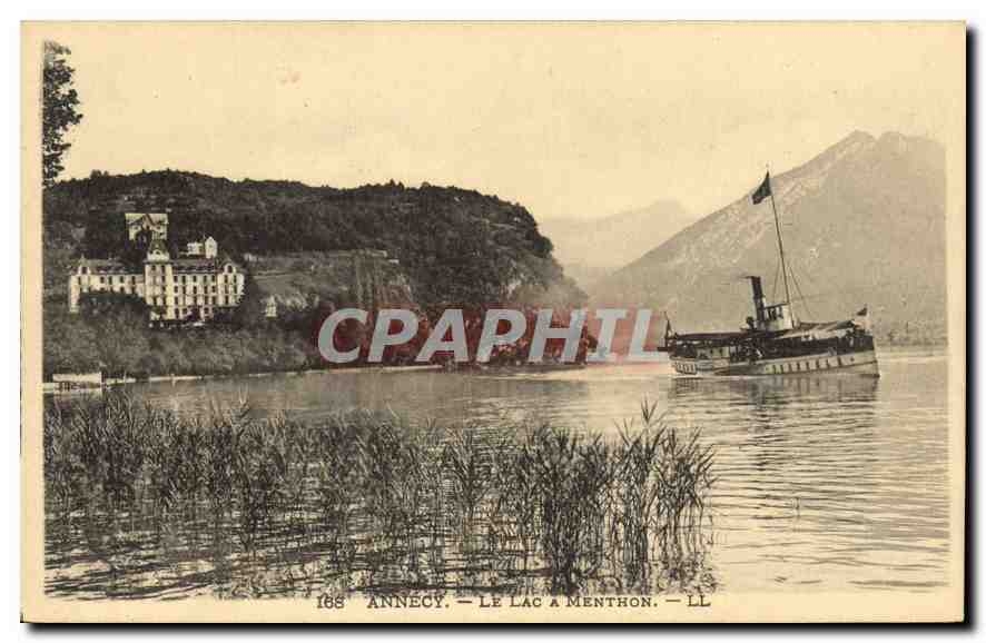 CPA Annecy Le Lac a Menthon Bateau