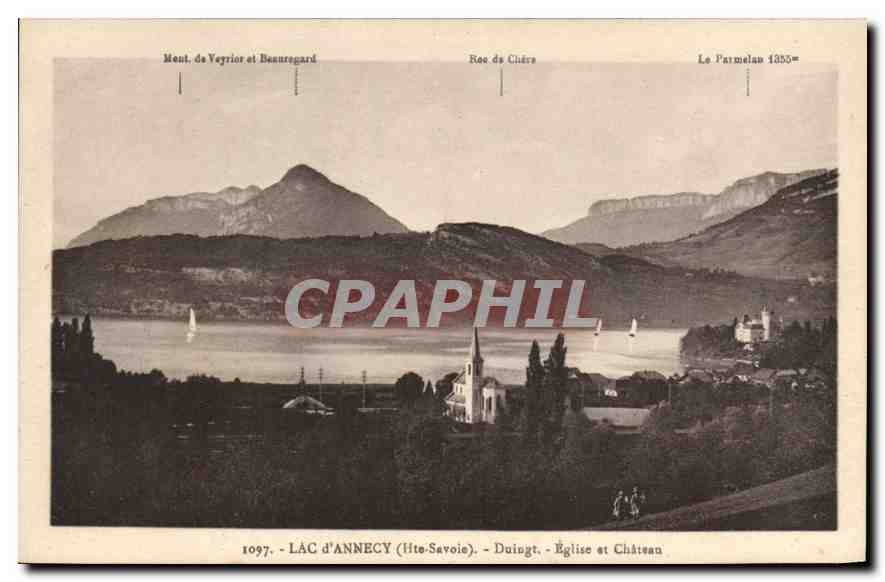 CPA Lac d'Annecy Hte Savoie Duingt Eglise et Chateau