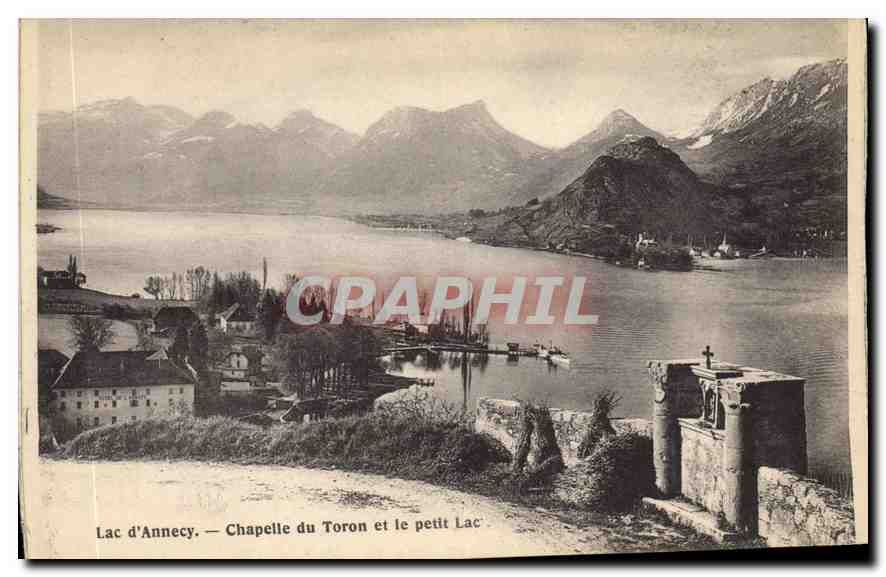 CPA Lac d'Annecy Chapelle du Toron et le petit Lac