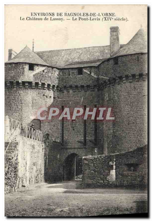 CPA Environs de Bagnoles de l'Orne Chateau de Lassay Le Pont Levis