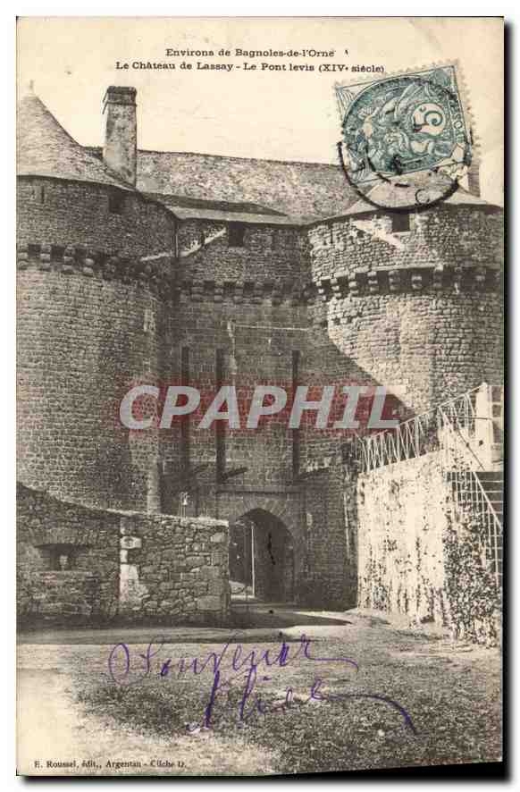 CPA Environs de Bagnoles de l'Orne Chateau de Lassay Le Pont Levis