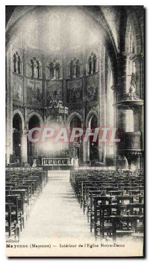 CPA Mayenne Mayenne Interieur de l'Eglise Notre Dame 