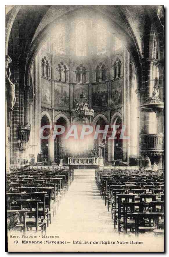 CPA Mayenne Mayenne Interieur de l'Eglise Notre Dame 