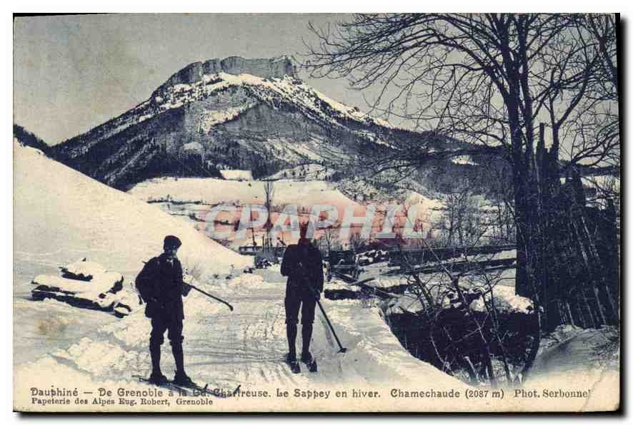 CPA Dauphine de Grenoble le Sappey en hiver Ski