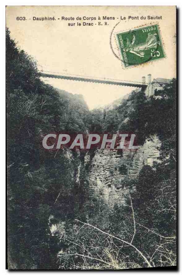 CPA Dauphine Route de Corps a Mens le Pont du Sautet sur le Drac 