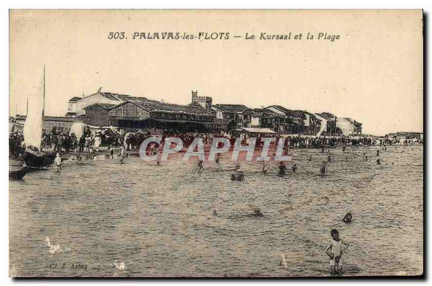 CPA Palavas les Flots le Kursaal et la Plage