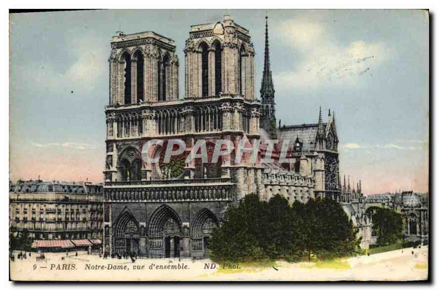 CPA Paris Notre Dame Vue d'Ensemble