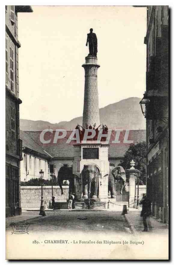 CPA Chambery La Fontaine des Elephants 
