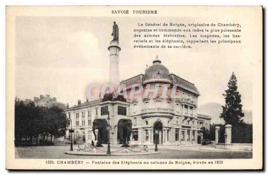 CPA Chambery Fontaine des Elephants ou Colonne de Boigne 
