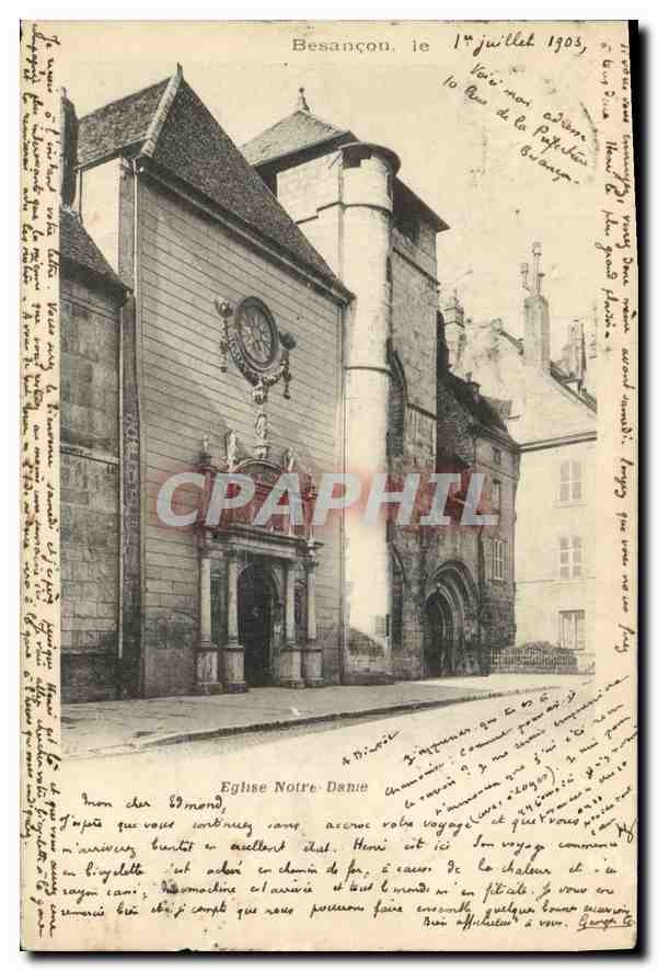 CPA Besancon l'Eglise Notre dame 