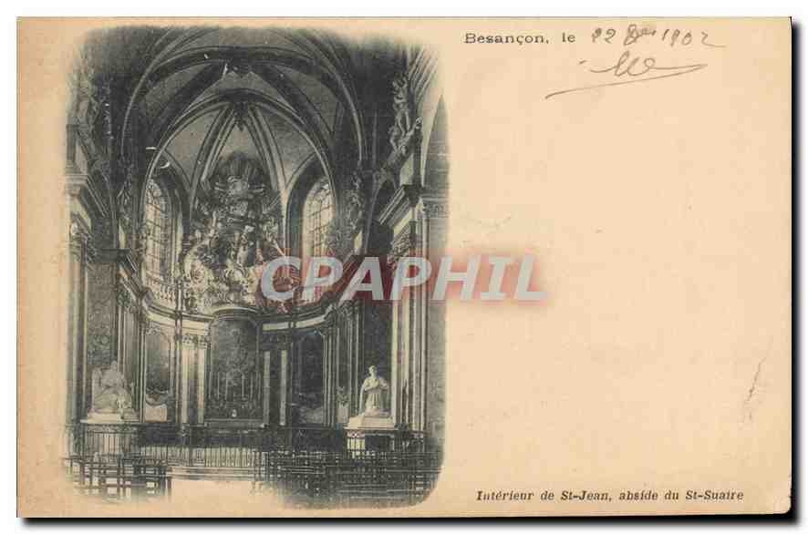 CPA Besancon l'Interieur de St Jean Abside du St Suatre