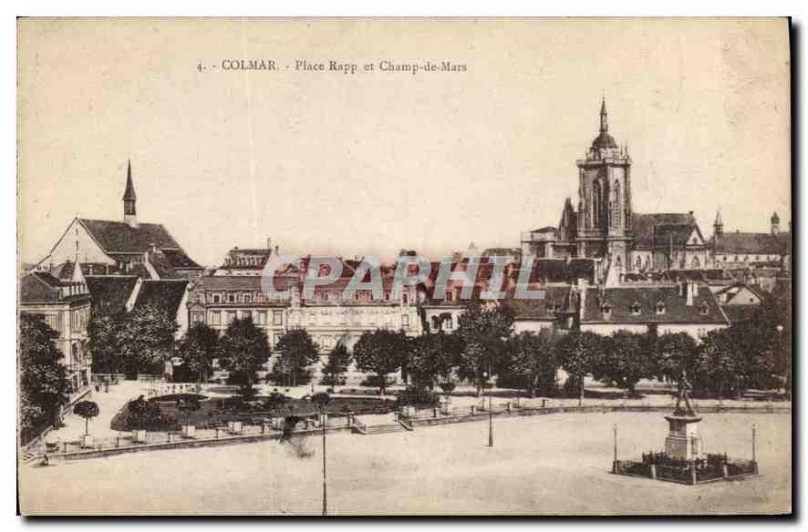 CPA Colmar Place Rapp et Champ de Mars 