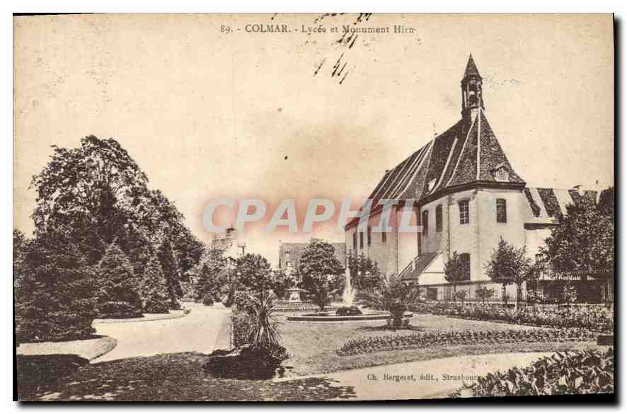 CPA Colmar Lycee et Monument Hirn 