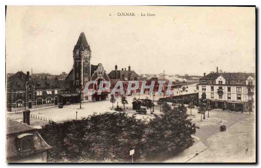 CPA Colmar la gare 