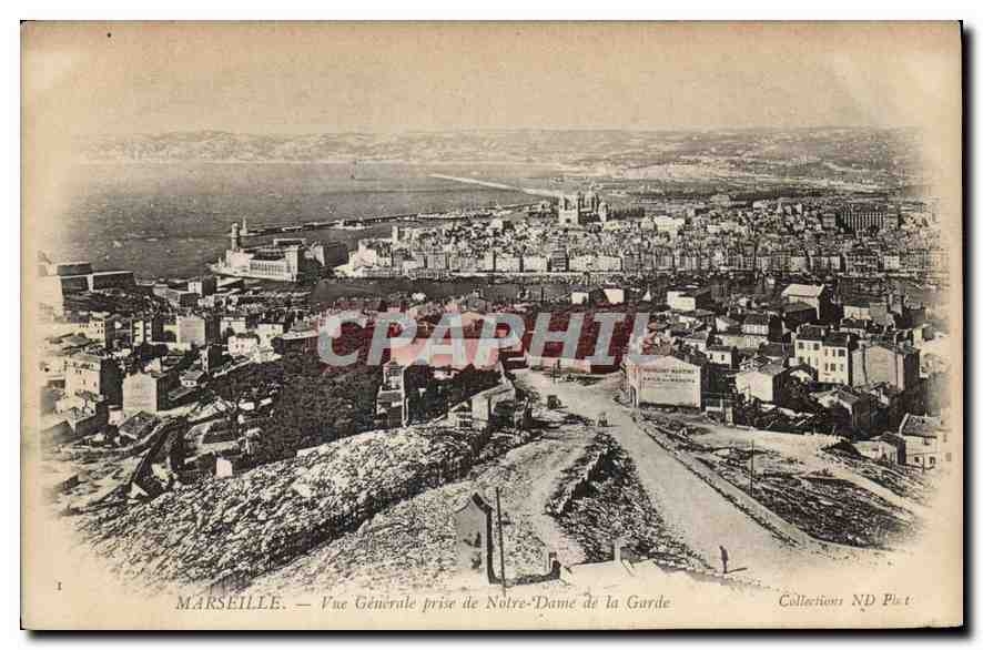 CPA Marseille vue generale prise de Notre Dame de la Garde