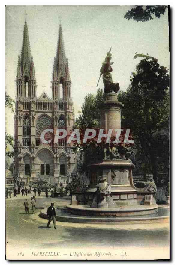 CPA Marseille l'eglise des Reformess 