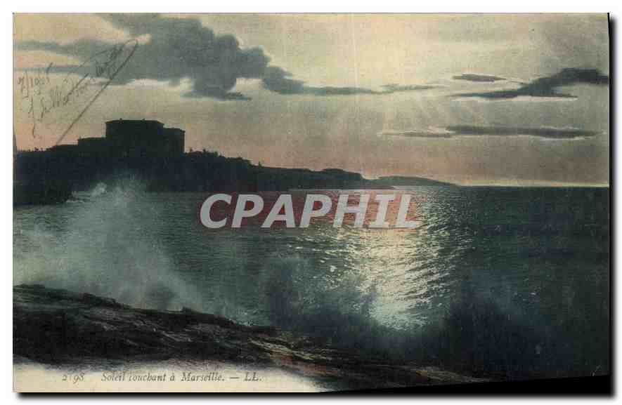 CPA Soleil couchant a Marseille 